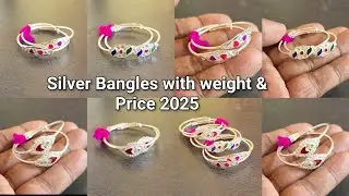 Silver Bangles Designs with weight and Price 2025/Silver baby bangles with Price 