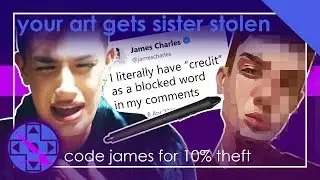 painting a picture of james charles, art theft icon (i stan)
