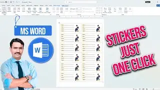 MS Word Sticker Design Made Simple | Complete Tutorial in Urdu, Hindi