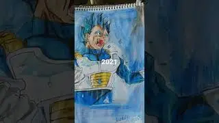 minha evolu&ccedil;&atilde;o do desenho do vegeta 👍