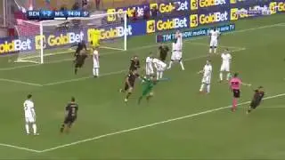 Goalkeeper score 94 minutes goal ac Milan vs benevento