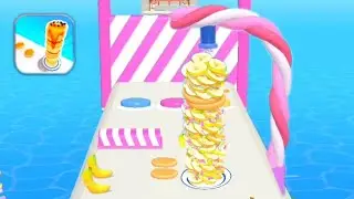 Pancake Run Max Level - All Levels Gameplay (iOS & Android) Walkthrough part 1
