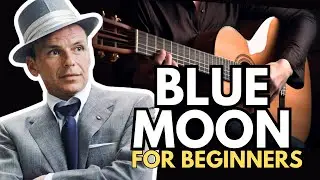 Blue Moon - Easy Fingerstyle Guitar TAB | Beginner Fingerstyle Arrangement
