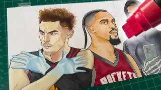Drawing NBA VILLAINS Lineup! 😈🤬