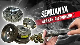 REVIEW UPGRADE KIRIAN BEAT. Roller & slide piece Bashi, vbelt Proper, pully FCC, kampas ganda Mirz