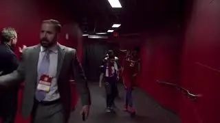 Embiid in total tears walking through the tunnel of a heartbreaking loss to the Raptors