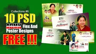 Free ADMK party flex & poster designs | free psd | tamizh psd | collection 6
