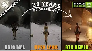 Сравнение Tomb Raider ORIGINAL, OPEN LARA и RTX REMIX | RTX 4090 4K60