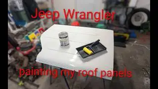 How to repaint the roof panels on a Jeep Wrangler.