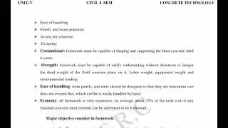 4CE,CT ,Form work Requirements, their types U5 L6 By Praveen Rajani