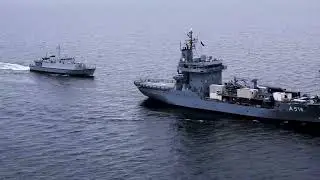 NATO Mine Countermeasures Ships Form Up with Ukrainian Vessel