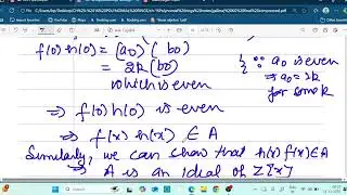 Lec 16.15:Polynomial Rings: Exercise Q43 (Gallian)