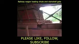 Railway wagon loading chute and clamshell gate #shorts