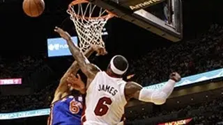 LeBron James Rises Up to Reject Tyson Chandler