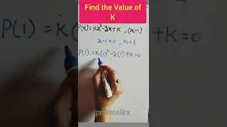 Find the value of 'k' |algebra|Shorts |polynomials