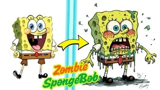 SpongeBob as ZOMBIES! 🧟 Patrick, Squidward & Friends Turn Creepy Underwater 💀🌊