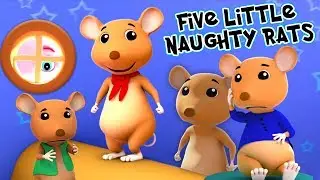 lima tikus nakal kecil | tikus lagu | Five Little Naughty Rats | Farmees Indonesia | Lagu Anak
