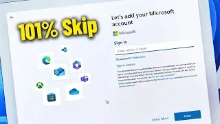 Setup Windows 11 Without Ms Account & Bypass Let's add your Microsoft account Page - How To Skip ✅