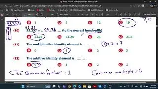 Final Revision Math for 5th prime first term 2026