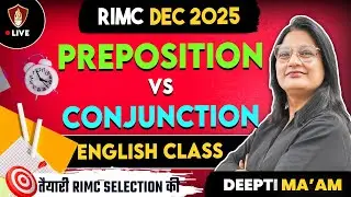 RIMC English Grammar | PREPOSITION vs CONJUNCTION | RIMC Exam Paper Solution | English PYQ's