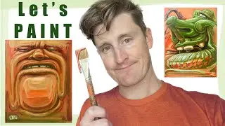 Painting with LUKAS Fluid Acrylic (RELAXING studio session)