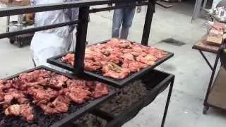 Cooking on the world famous Chaney's Santa Maria BBQ grill
