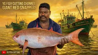 LIVE RED SNAPPER FISH CUTTING 🔥 Kasimedu Market Auction 🐟 Speed Selvam Expert Skills