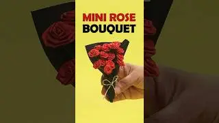 DIY Mini Rose Bouquet | Easy Paper Rose Craft | Handmade Gift Idea