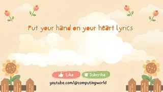 Put your hand on your heart lyrics | Acoustic vocals cover