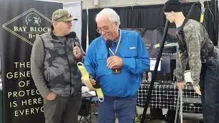 Joey Meyers inventor of Bay-Block Fall Protection here in OKC during Backwoods Outdoor Show