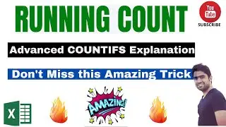 How to Calculate Running Count in Excel Using the COUNTIFS Formula