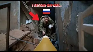 Upgraded FPV Drone with Heavy Payload Chases Three Russian Soldiers Out in Panic!