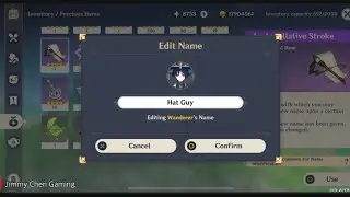 When you try to rename Wanderer to Hat Guy..