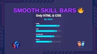 Glassmorphism Animated Skills Bar using HTML & CSS