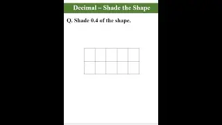 Decimal - Shade the Shape #shorts #maths #decimal #percentage