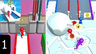 Snow Race 3D Bridge Run || First-Gameplay Walkthrough||  (Android And iOS)