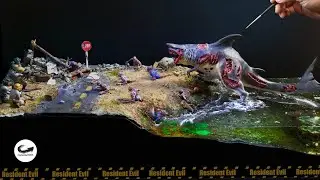 How To Make Zombie Shark in Resident Evil Diorama/ Polymer Clay/ Epoxy resin/ Zbrush/ 3D printer