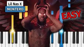 Lil Nas X - MONTERO (Call Me By Your Name) - EASY Piano Tutorial