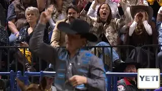 Riley Web takes round 3 tie down roping in 7 seconds flat
