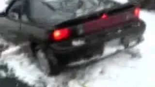 Stupid Stunts 1 - Towing a Car Stuck in Snow