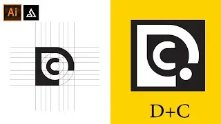 How to make D+C monogram in illustrator by Sohail Akhtar