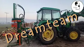 Holz spalten mit John Deere 5065E und Posch Hydrocombi 24