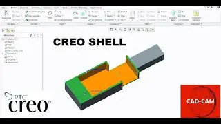 CREO | How to use Shell Feature | Part Modeling Basic | PTC Creo