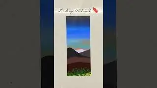 Easy Bookmark Idea - Watercolor 😍🔖#shorts #art #painting #bookmark #diy #scenery #nasheed #digital