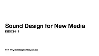 DESC9117 - Course Introduction