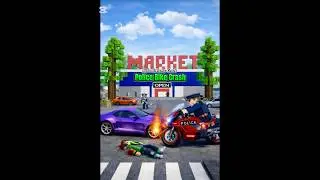 Рыночный хаос и БЕЗУМНАЯ авария с полицейским мотоциклом! 😱🔥 - Поделка для школьной вечеринки #pa...