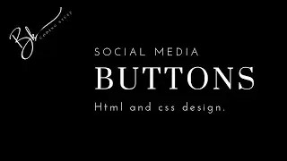 Social Media Buttons html & css