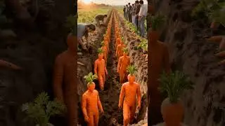#CarrotPeople #SurrealArt #AIArt #FunnyVideo #CreativeEdit #ViralShorts #FarmLife#trending
