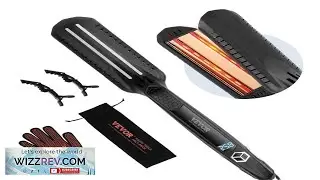VEVOR Hair Straightener 1.5 inch Titanium Flat Iron Dual Infrared Hair Straightener Flat