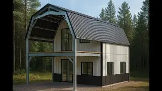 Build Your Dream Cabin: Ultimate 20x20 Gambrel Roof Porch Cabin Kit
